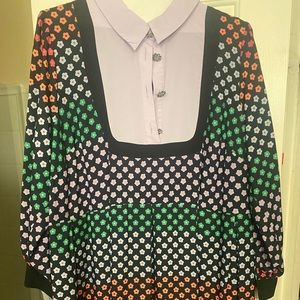 Cute Eloquii Floral MIDI Dress w/ Broach Buttons